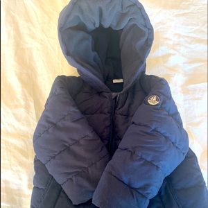 Petit Bateau puffer hooded jacket navy